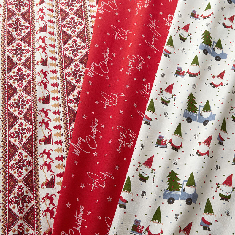 Tela decorativa Lona Felices Fiestas – rojo/blanco,  image number 5