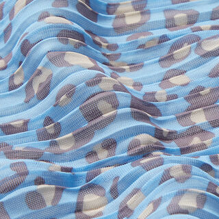 Patrón de leopardo plisado – azul claro, 