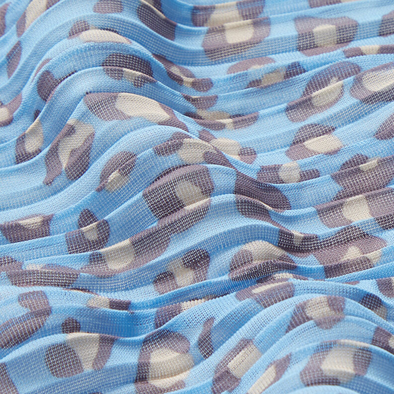Patrón de leopardo plisado – azul claro,  image number 2