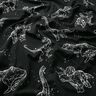 Tela de jersey de algodón Contornos de dinosaurios | Glitzerpüppi – negro/blanco,  thumbnail number 1
