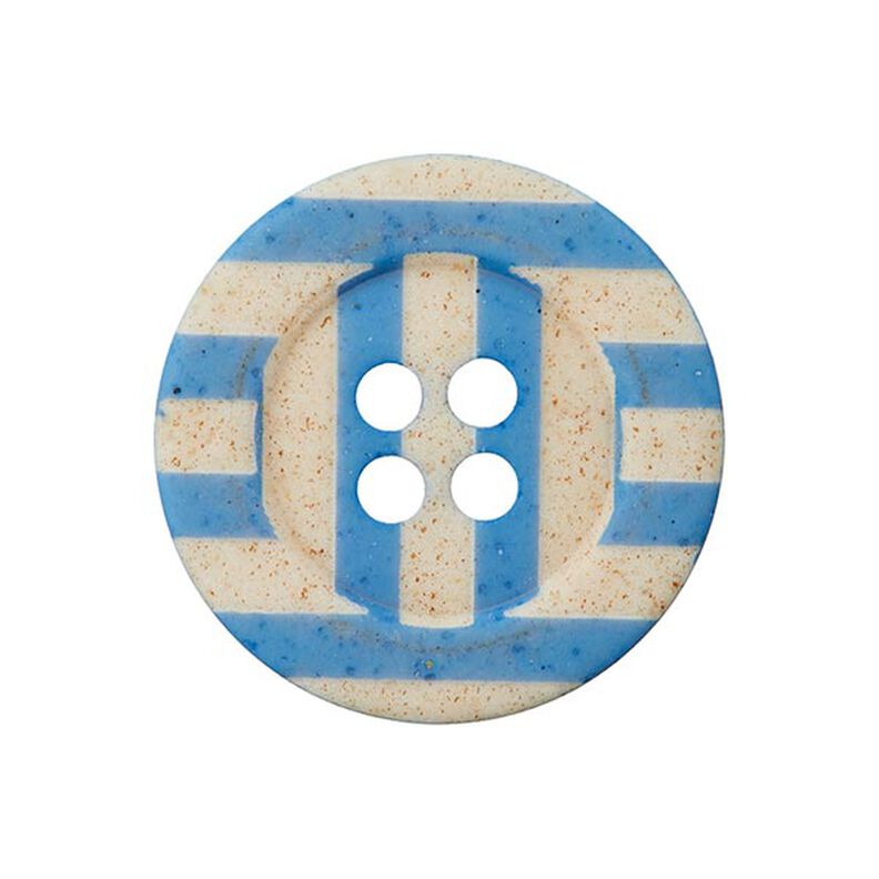 Tira de botones de 4 agujeros  – azul/albaricoque,  image number 1