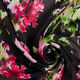 Viscosa Chifón flores borrosas – negro,  thumbnail number 3