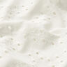 Tela de algodón con bordado inglés de gotas – blanco,  thumbnail number 2