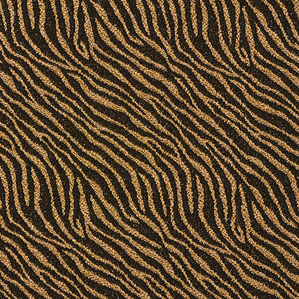 Tela de jersey lúrex Patrón de cebra – negro/oro antiguo,  image number 1