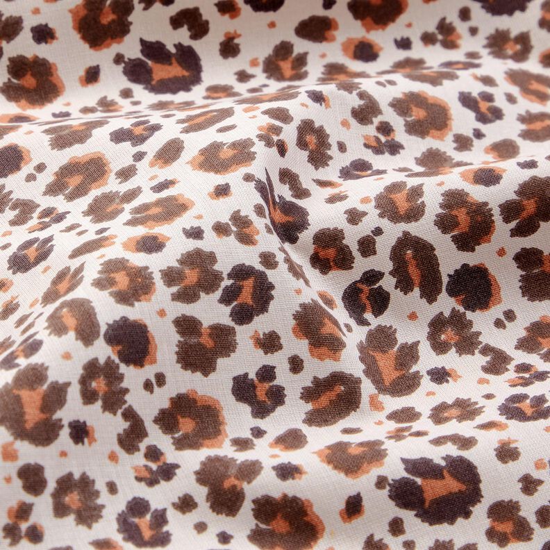 Tela de algodón Cretona Manchas grandes de leopardo – marrón medio/beige claro,  image number 2