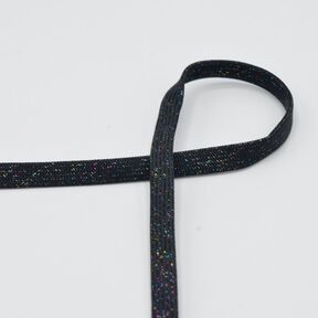 Cordón plano Sudadera Lúrex [8 mm] – negro/oro metalizado, 