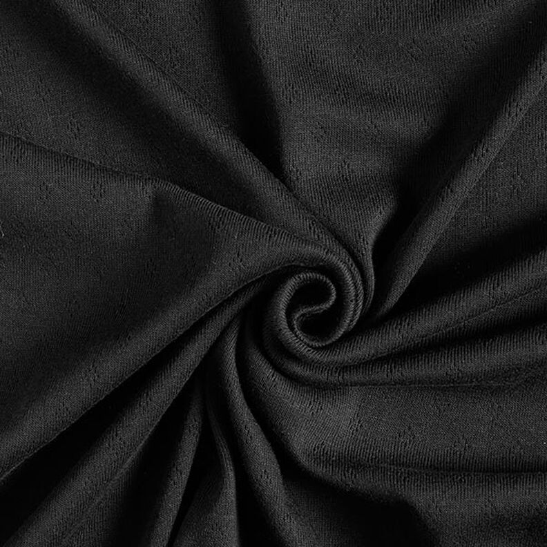 Jersey de punto fino con patrón de agujeros – negro,  image number 2