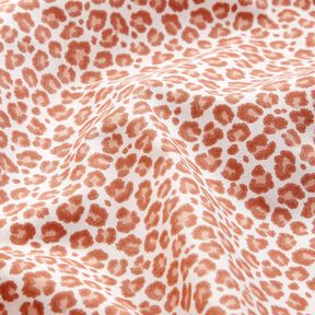 Tela de algodón Cretona Leopardo pequeño – marfil/cobre, 