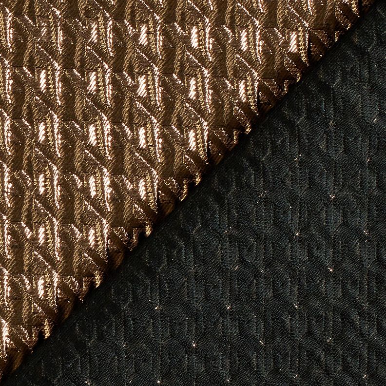 Cloqué Pata de gallo con purpurina – marrón medio,  image number 4