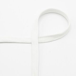 Cordón plano Sudadera Algodón [15 mm] – blanco, 