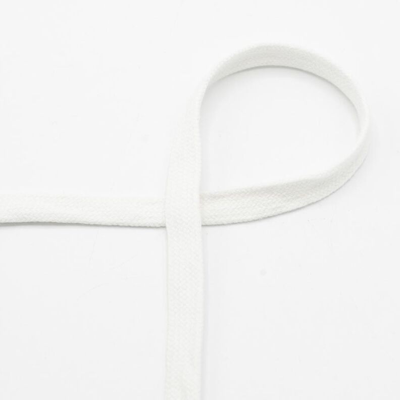 Cordón plano Sudadera Algodón [15 mm] – blanco,  image number 1