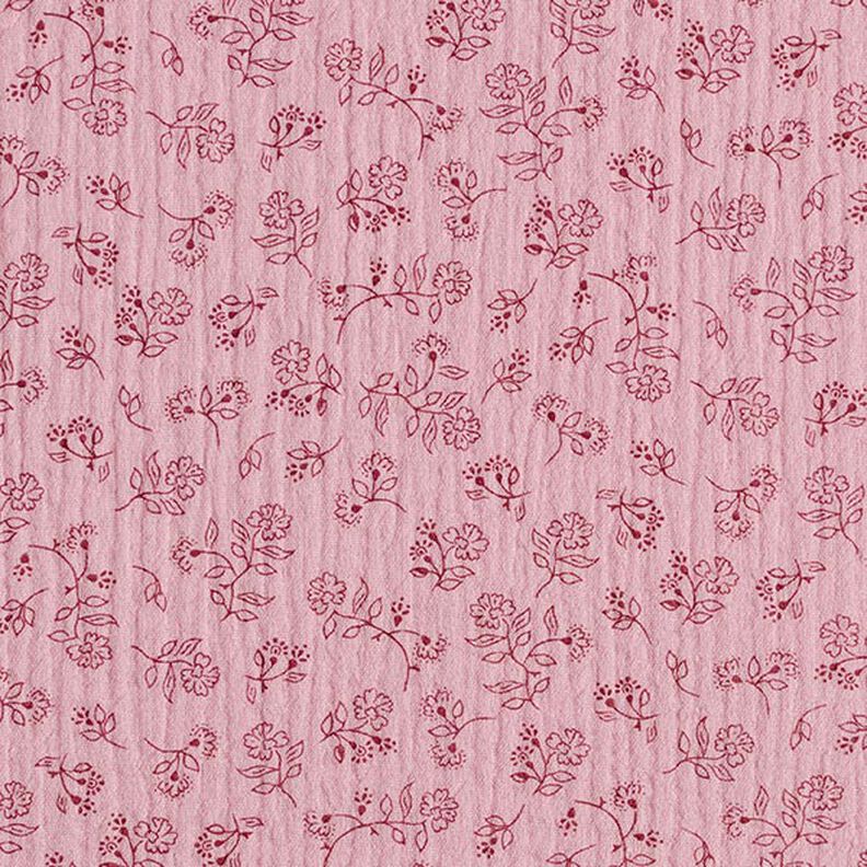 Muselina/doble arruga Pequeños zarcillos de flores – rosa,  image number 1