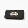 Parche de ojal [30 x 30 mm] – negro/plata metalizada,  thumbnail number 2