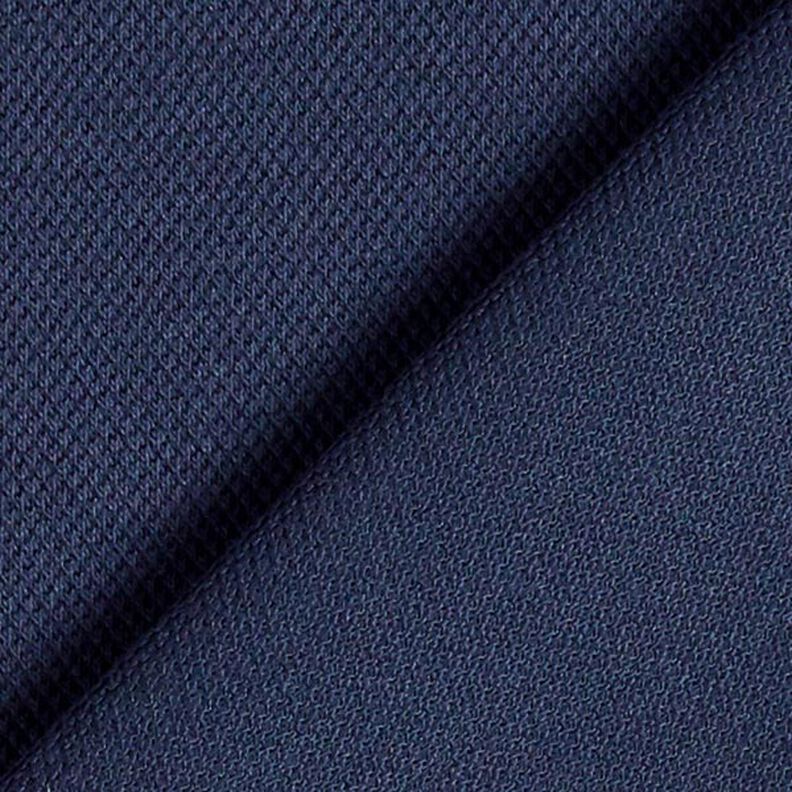 Tela de jersey de algodón Piqué fino – azul marino,  image number 3