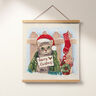 Panel Tapiz Gato de navidad – azul claro/rojo,  thumbnail number 6