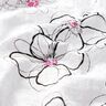 Voile arrugado de flores y estampado de leopardo – blanco/negro,  thumbnail number 2