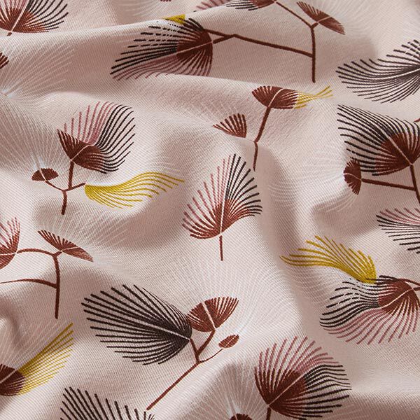 Tela de jersey de algodón hojas en abanico – rosado,  image number 2