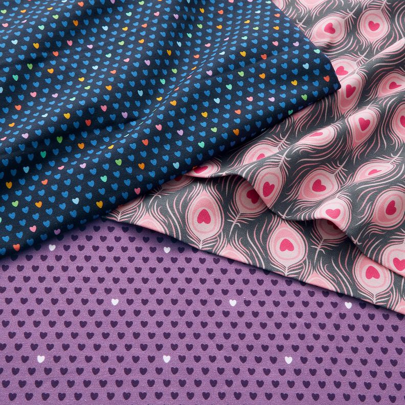 Tela de jersey de algodón Pavo | Stoff&Liebe – azul real/rosa intenso,  image number 5