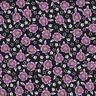 Tela de viscosa Mar de flores – negro/violeta pastel,  thumbnail number 1