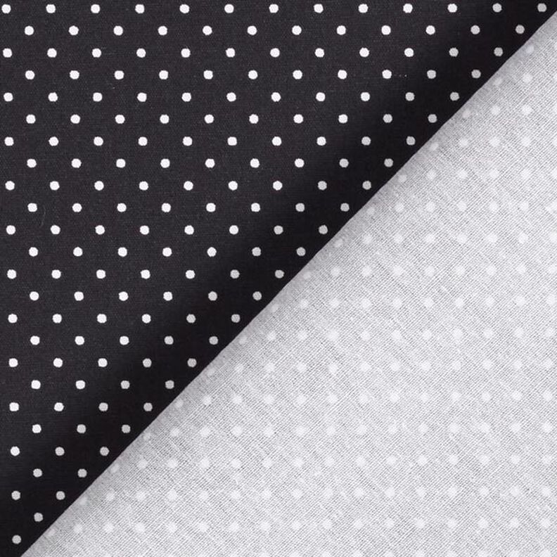 Popelina de algodón puntos pequeños – negro/blanco,  image number 6