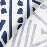 Tela decorativa Lona Étnico – azul marino/blanco,  thumbnail number 4