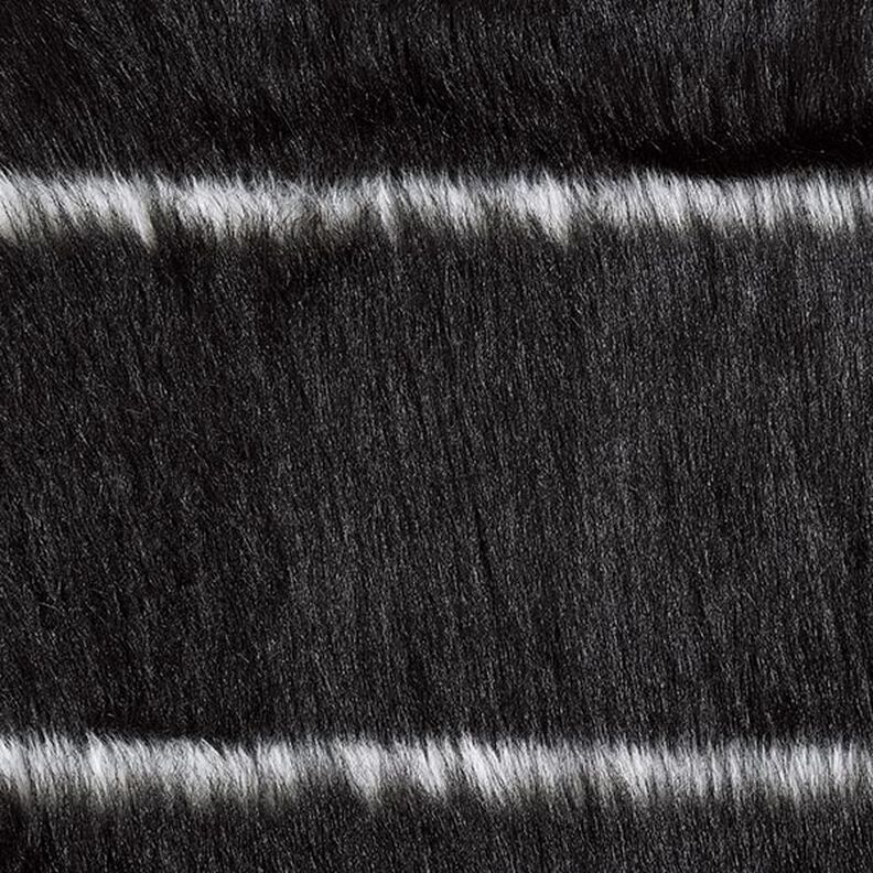 Piel sintética Rayas horizontales – negro/blanco lana,  image number 1