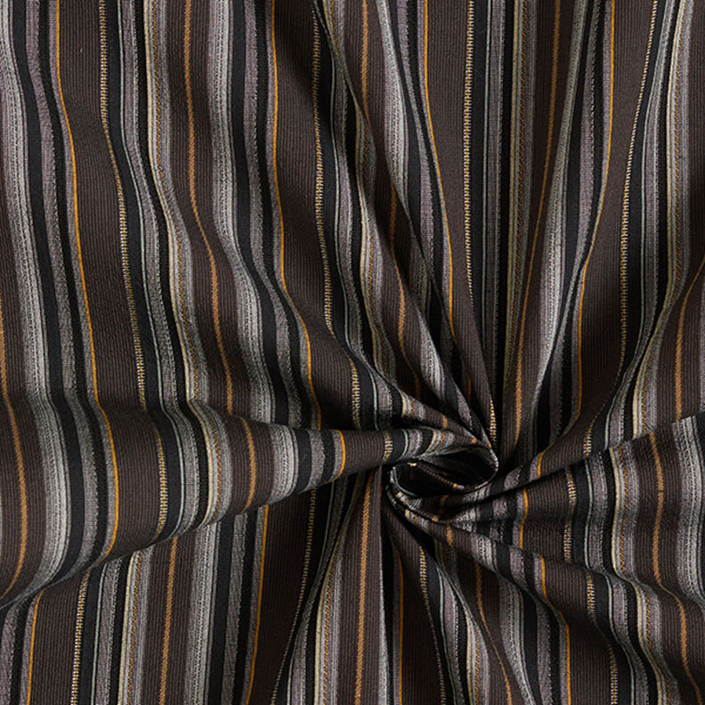 Mezcla de algodón a rayas – marrón negro,  image number 3