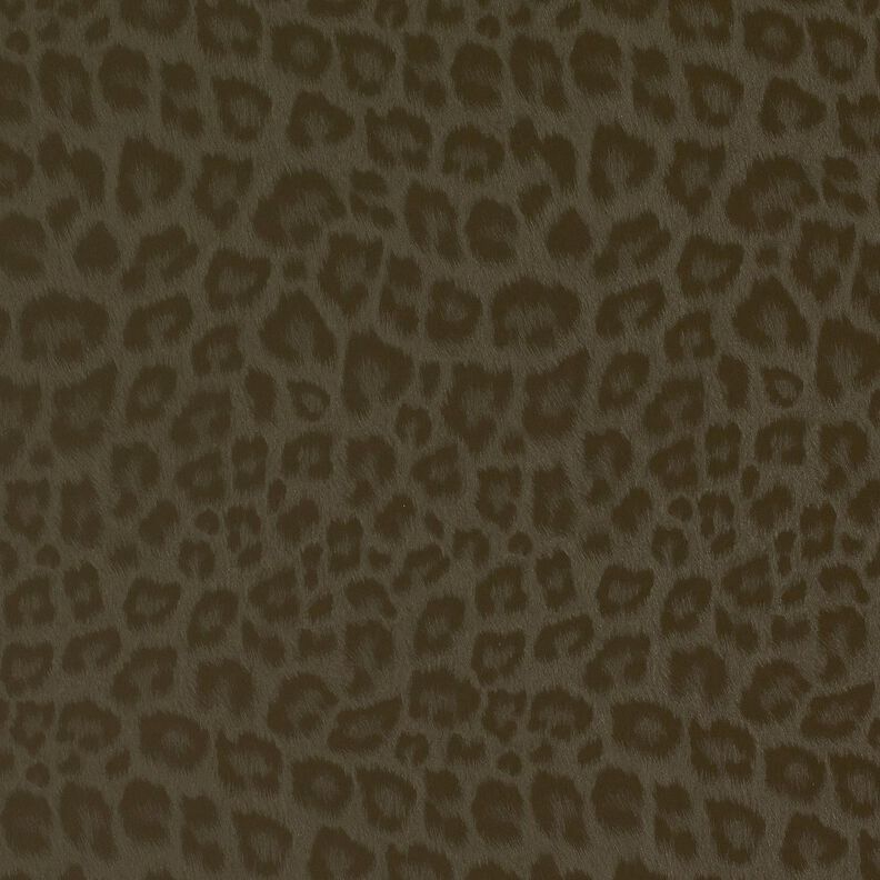 Tejido de pantal&oacute;n revestido con estampado de leopardo cepillado &ndash; caqui,  image number 1