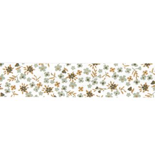 Cinta al biés flores pequeñas [20 mm] – caña, 