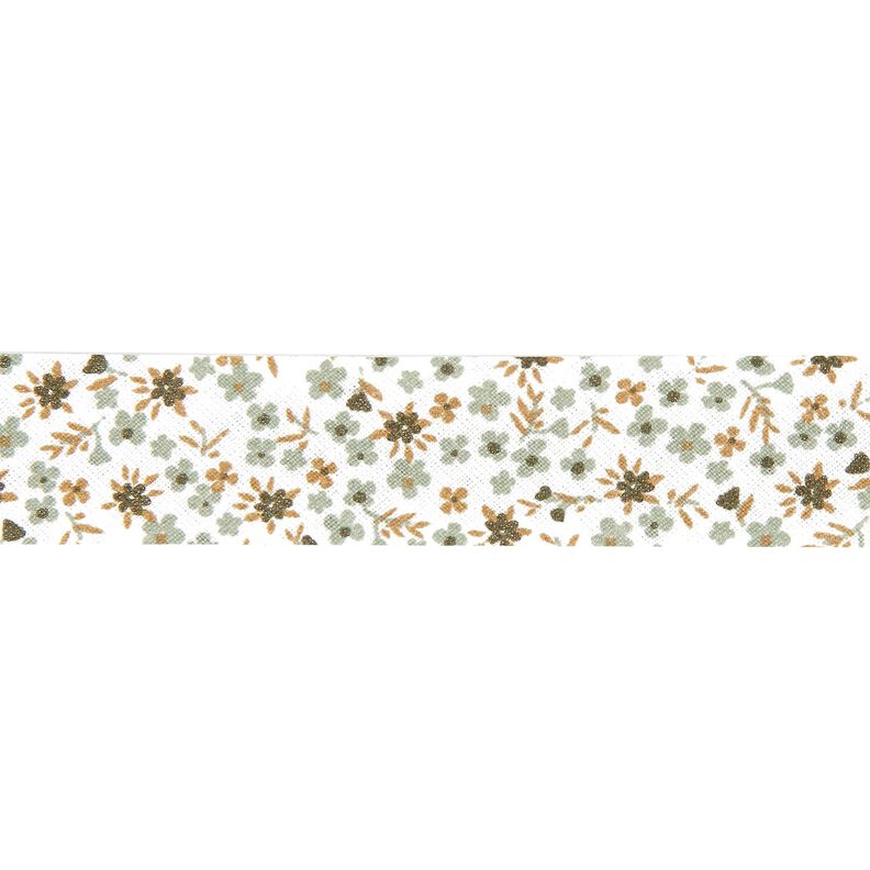 Cinta al biés flores pequeñas [20 mm] – caña,  image number 1