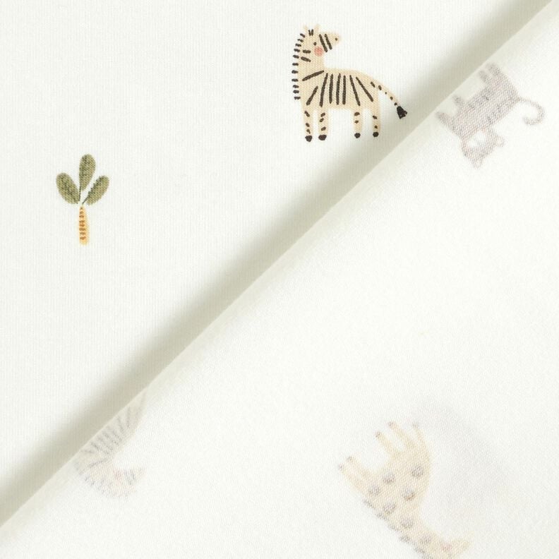 Tela de jersey de algod&oacute;n Peque&ntilde;os animales esteparios &ndash; blanco,  image number 4
