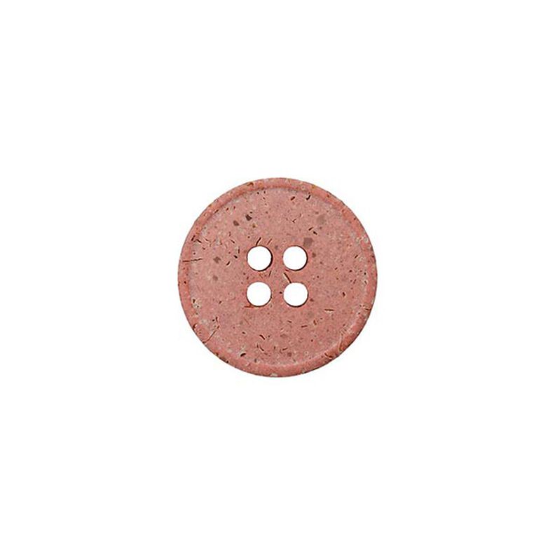 Botón de cáñamo/nácar Recycling 4 agujeros – rosa,  image number 1