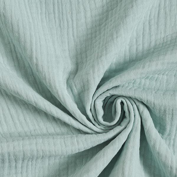 GOTS Muselina de algodón de tres capas – verde pastel,  image number 1