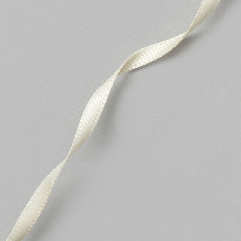 Cinta de satén [3 mm] – blanco lana,  image number 3