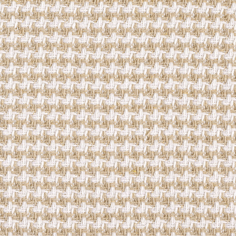 Material de abrigo grueso pata de gallo – beige/blanco,  image number 1