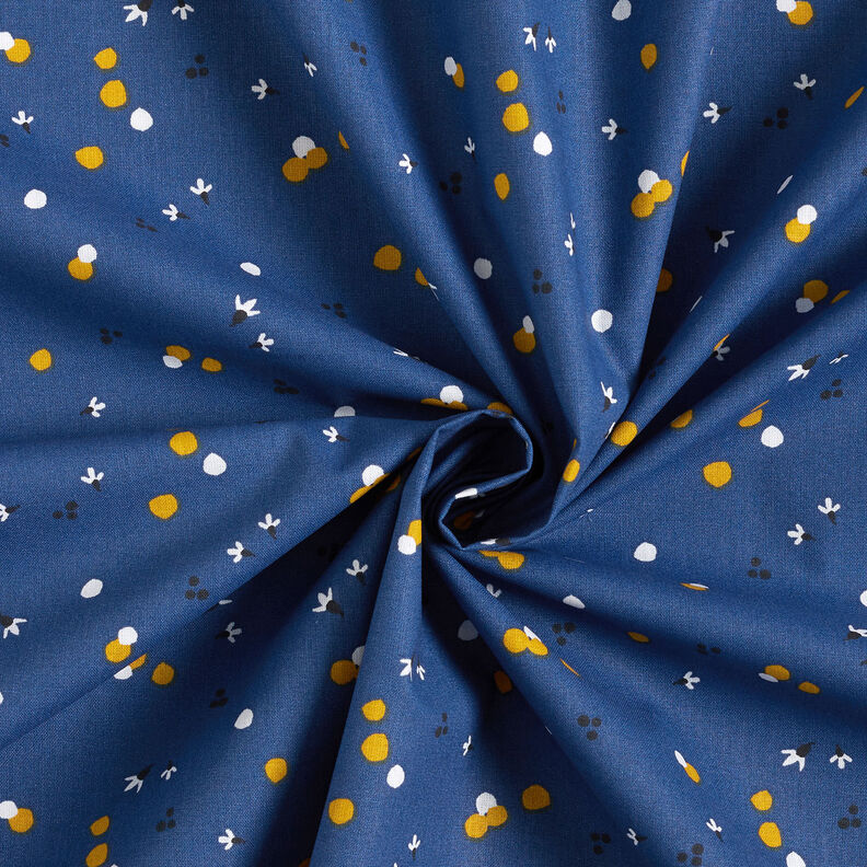 Tela de algodón Cretona Puntos de colores – azul marino,  image number 3