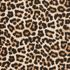 Tela decorativa Panama media Elegante estampado de leopardo – negro/naturaleza, 
