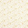 Tela de algodón Cretona Bocetos de gatos – mostaza/marfil,  thumbnail number 1