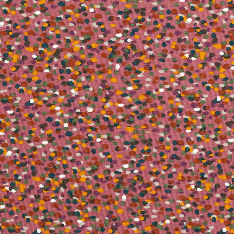 Tela de jersey de algodón Confeti de colores – malva/pino,  image number 1