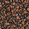 GOTS Tela de jersey de algodón Flores de otoño Impresión digital – negro/naranja melocotón,  thumbnail number 2