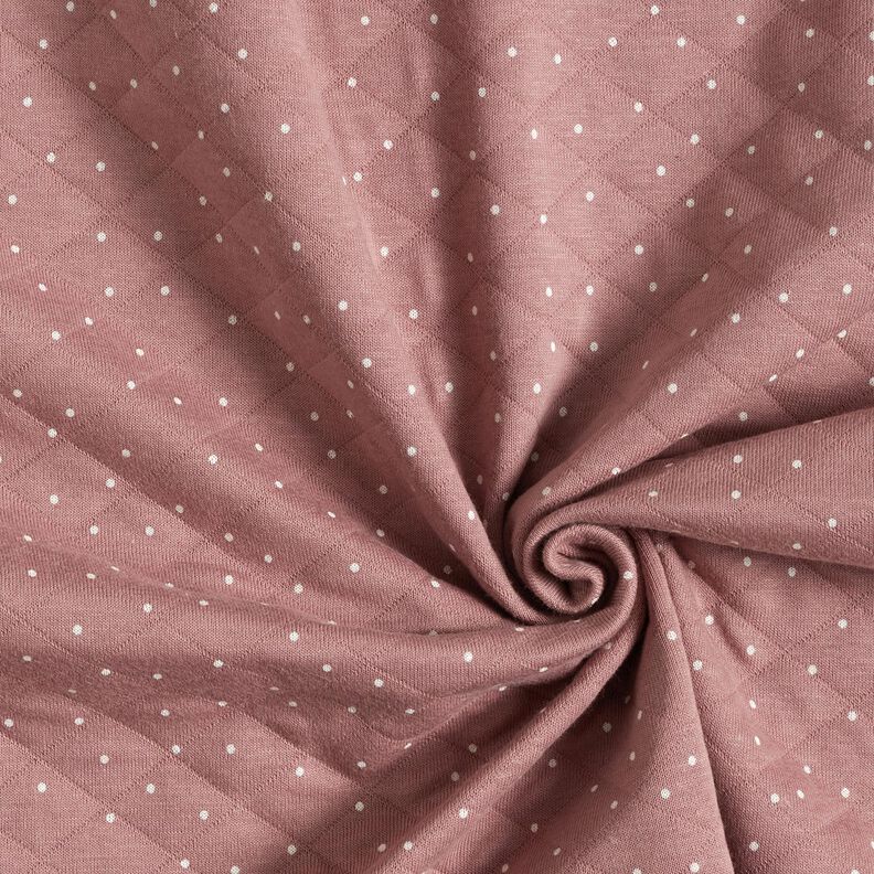 Tela de doble cara Lunares – rosa viejo oscuro,  image number 3