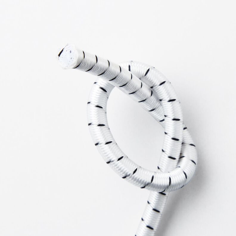 Cordón de caucho resistente para exteriores [Ø 10 mm] – blanco/negro,  image number 3