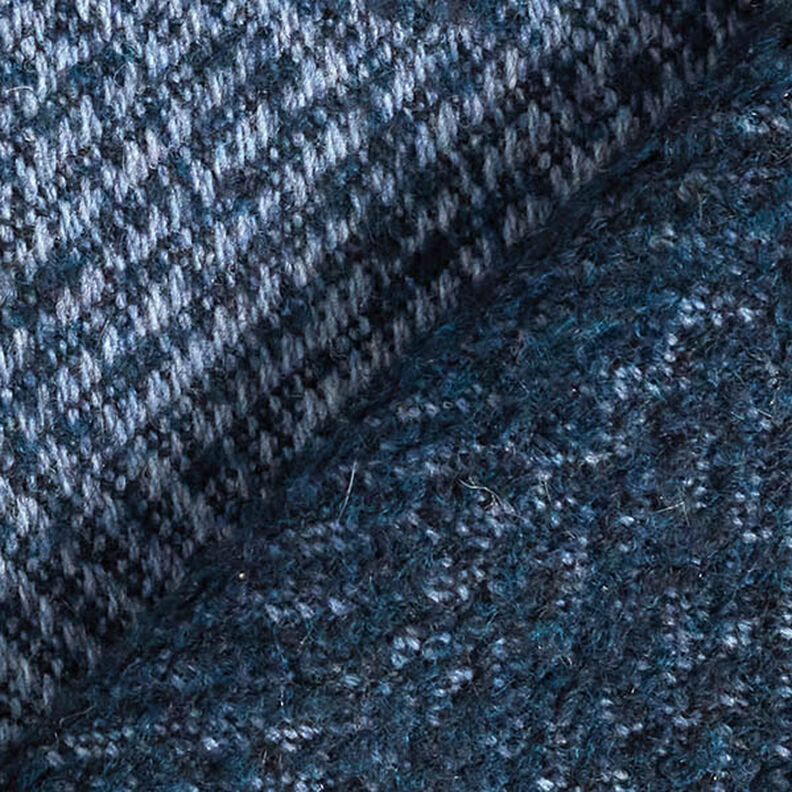 Tela de abrigo de lana estilo zigzag – azul marino,  image number 4