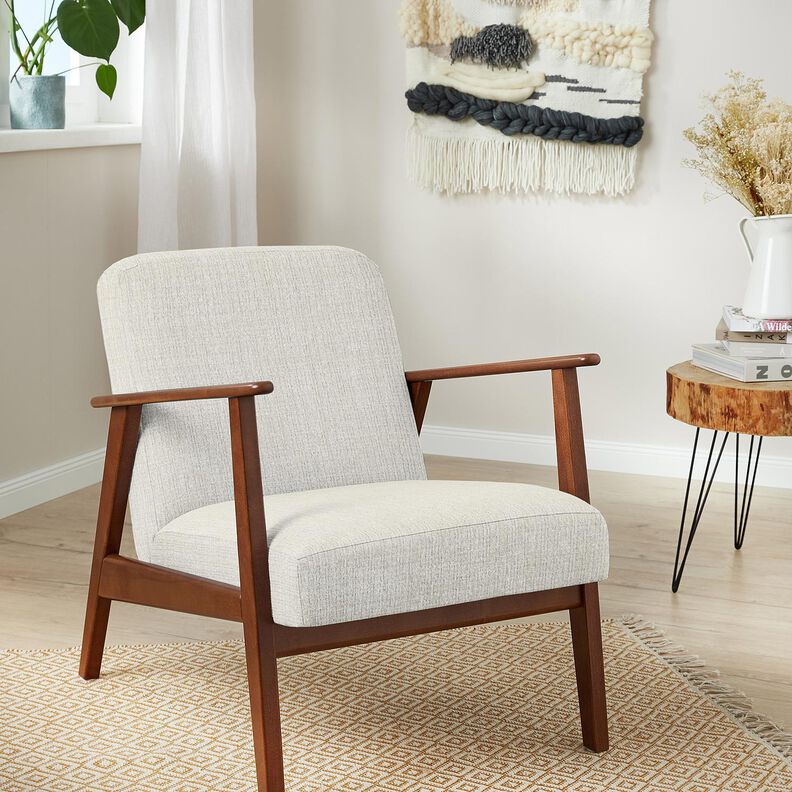 Tela de tapicería Chenilla Uni – blanco lana,  image number 4