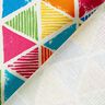 Tela decorativa Panama media Triángulos de colores – blanco,  thumbnail number 4