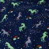 Tela decorativa Unicornios bailando Brilla en la oscuridad – azul océano/rosa,  thumbnail number 14