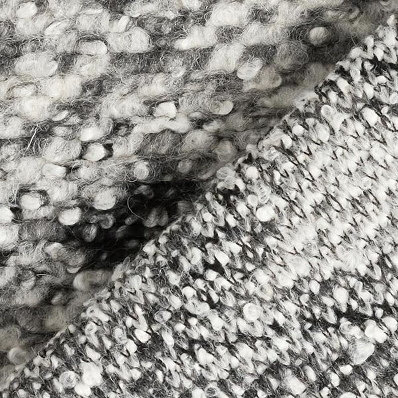 Punto bouclé mezcla de lana grandes rombos – gris,  image number 4