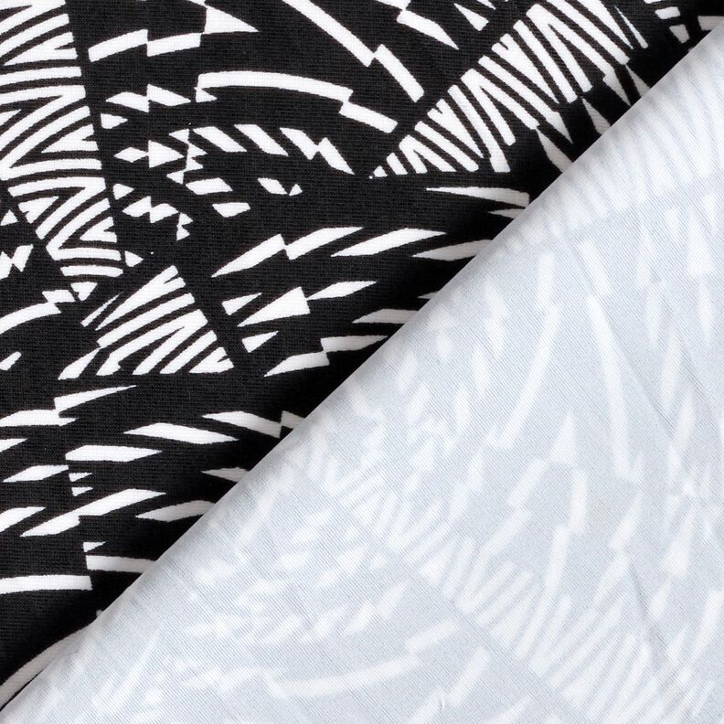 Tejido de bañador con patrón gráfico abstracto – negro/blanco,  image number 4