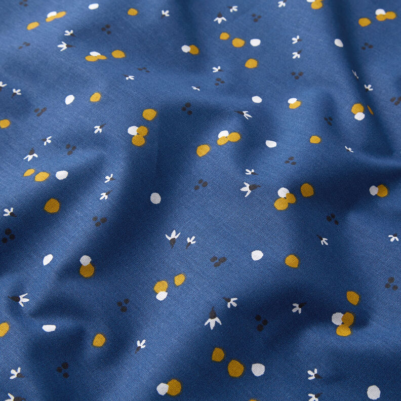 Tela de algodón Cretona Puntos de colores – azul marino,  image number 2
