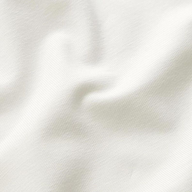 Bambú Tela de jersey de viscosa Uni – blanco lana,  image number 3